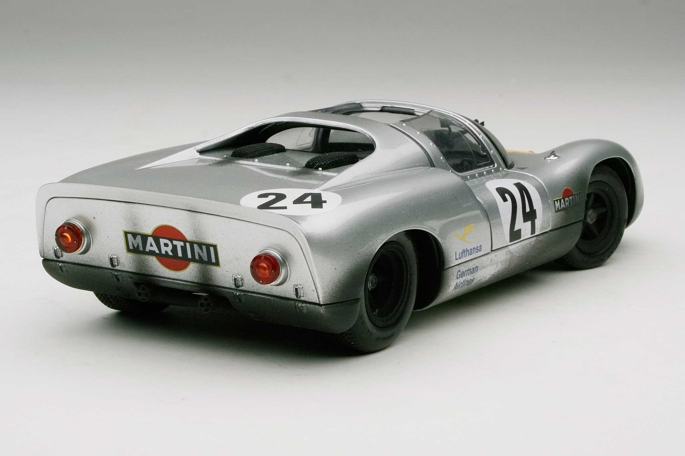 Exoto Porsche 910 | 1968 Nurburgring 1000 km | Martini/Lufthansa | Hans-Dieter Dechent, Robert Huhn | Finish Line Plus - Image 4