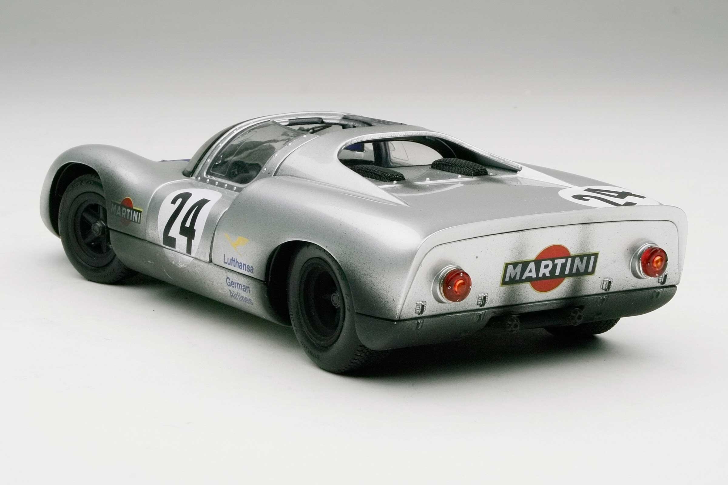 Exoto Porsche 910 | 1968 Nurburgring 1000 km | Martini/Lufthansa | Hans-Dieter Dechent, Robert Huhn | Finish Line Plus - Image 2