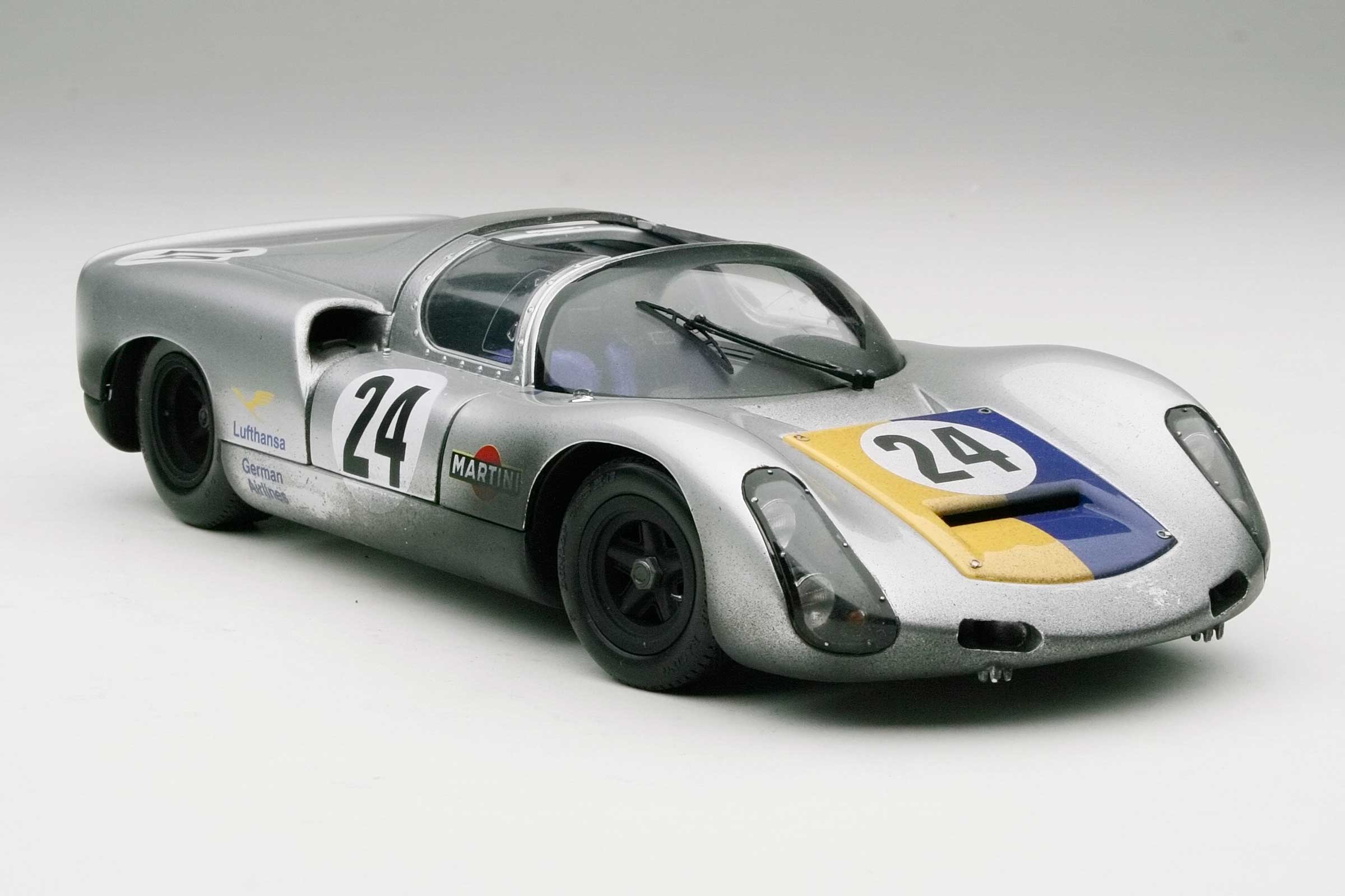 Exoto Porsche 910 | 1968 Nurburgring 1000 km | Martini/Lufthansa | Hans-Dieter Dechent, Robert Huhn | Finish Line Plus - Image 3