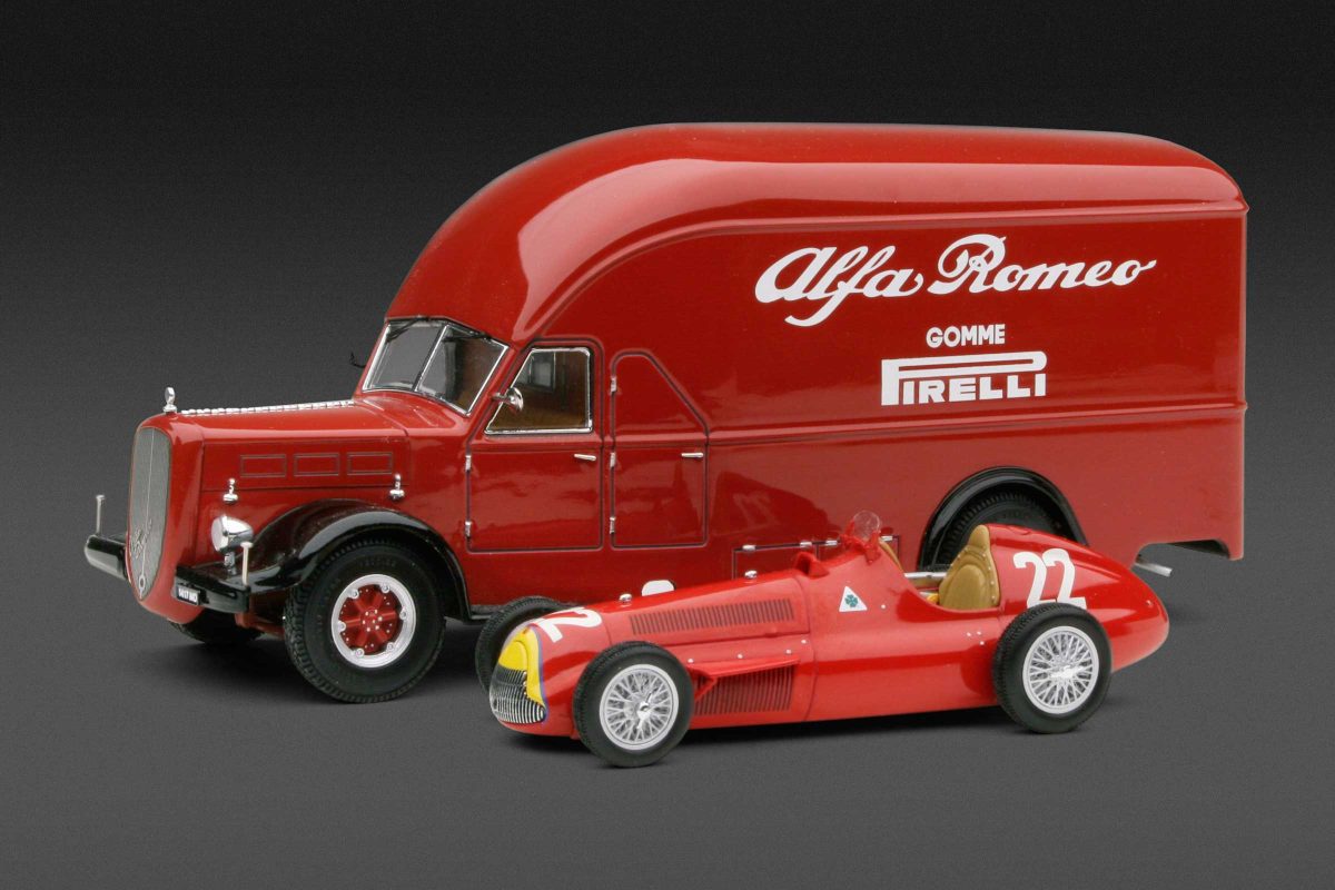Exoto Alfa Romeo 500 Transporter | Winner, 1951 Grand Prix of Spain | Juan Manuel Fangio