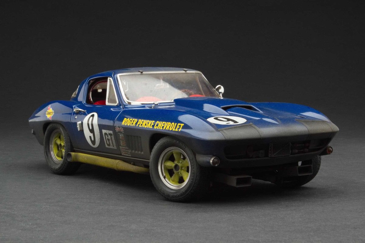 Exoto Corvette Sting Ray Competition | 1966 Sebring 12 Hours Class Winner | Penske | George Wintersteen, Ben Moore | Finish Line Plus