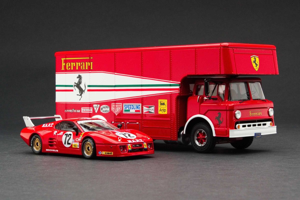 Exoto 'C Type' Gift Set Transporter | 1982 Le Mans 24 Hours | Team N.A.R.T. with Tipo 512 BB/LM